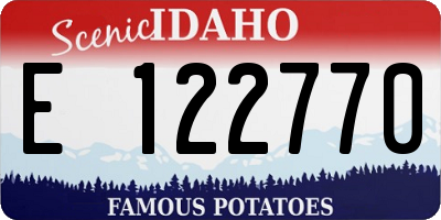 ID license plate E122770