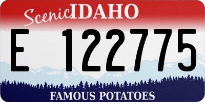 ID license plate E122775