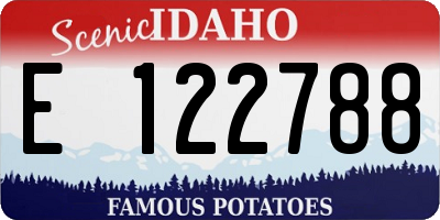 ID license plate E122788