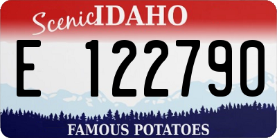 ID license plate E122790