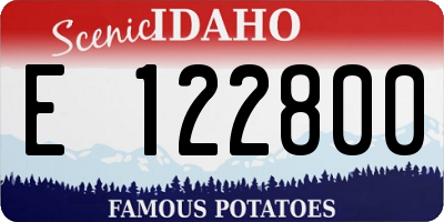 ID license plate E122800