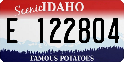ID license plate E122804