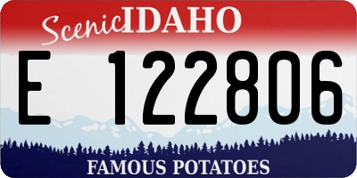 ID license plate E122806