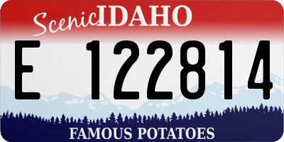 ID license plate E122814