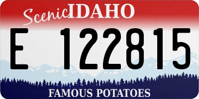 ID license plate E122815