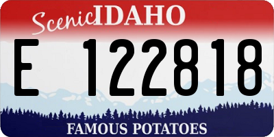 ID license plate E122818