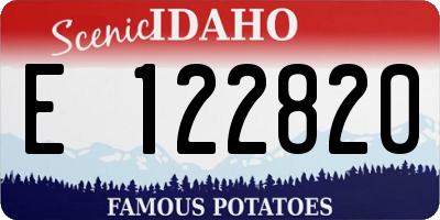 ID license plate E122820