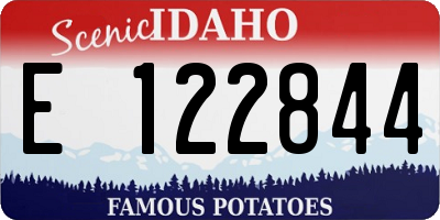 ID license plate E122844