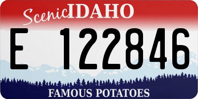 ID license plate E122846