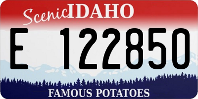 ID license plate E122850