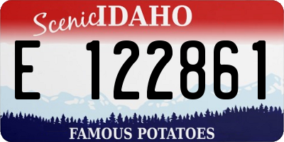ID license plate E122861