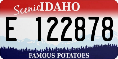 ID license plate E122878