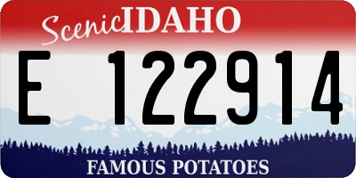 ID license plate E122914