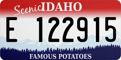 ID license plate E122915