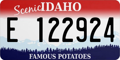 ID license plate E122924