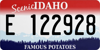 ID license plate E122928