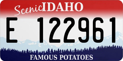 ID license plate E122961