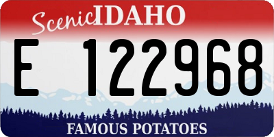 ID license plate E122968