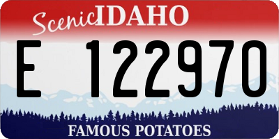 ID license plate E122970
