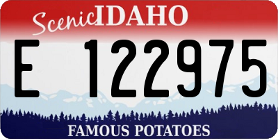 ID license plate E122975