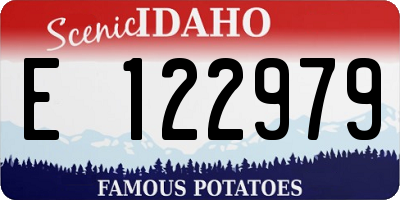 ID license plate E122979