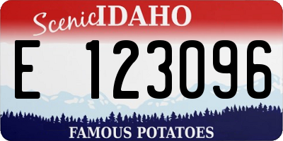 ID license plate E123096
