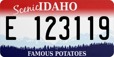 ID license plate E123119