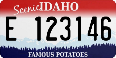 ID license plate E123146