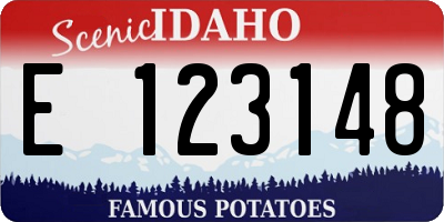 ID license plate E123148