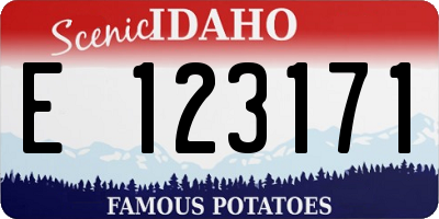 ID license plate E123171