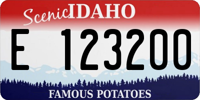 ID license plate E123200