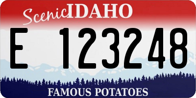 ID license plate E123248