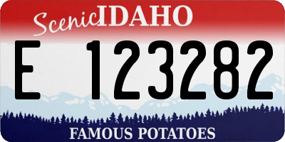 ID license plate E123282