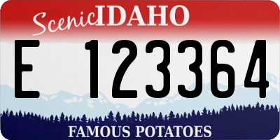 ID license plate E123364