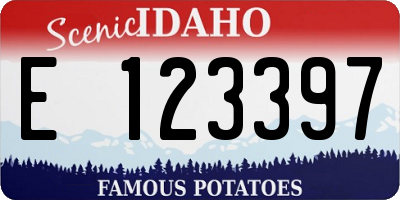 ID license plate E123397