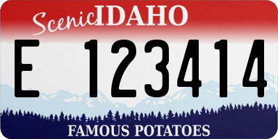 ID license plate E123414
