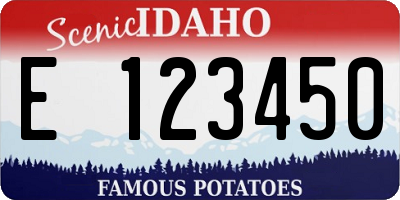 ID license plate E123450
