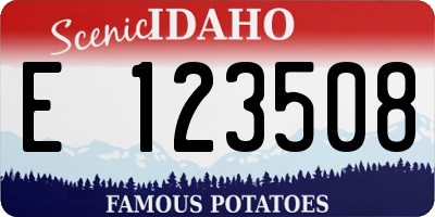 ID license plate E123508