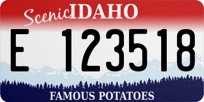 ID license plate E123518