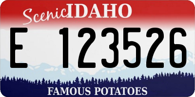 ID license plate E123526