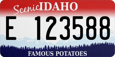ID license plate E123588