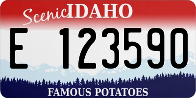 ID license plate E123590
