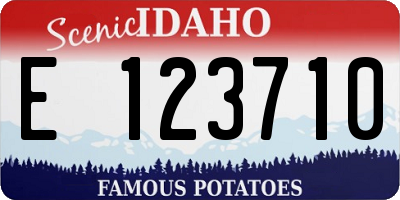 ID license plate E123710