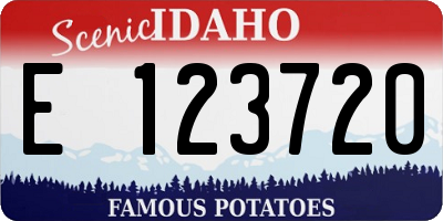 ID license plate E123720