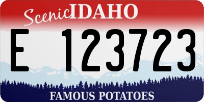 ID license plate E123723