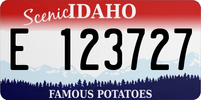 ID license plate E123727