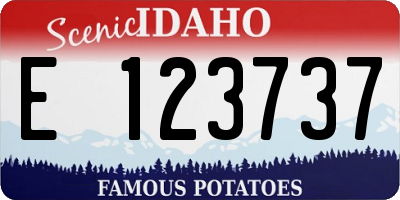 ID license plate E123737