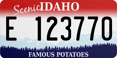 ID license plate E123770