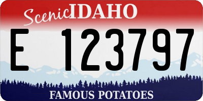 ID license plate E123797