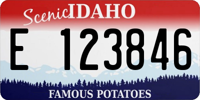 ID license plate E123846
